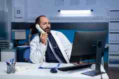 医生固定电话电话远程沟通加班