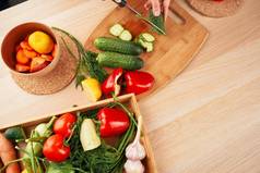 蔬菜新鲜的食物饮食健康发射营养视图
