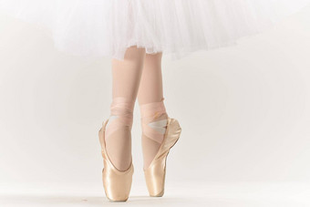 芭蕾<strong>舞鞋</strong>子跳舞执行经典风格光背景
