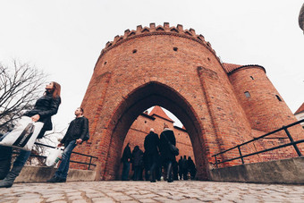 华沙波兰3月历史通过华沙游客中世纪的强化华沙中心波兰