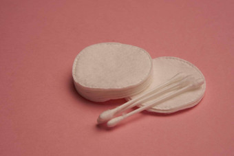 棉花拭子卫生保护环境卫生粉红色的背景