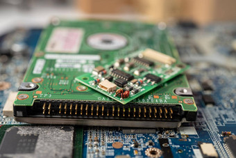 电子垃圾电子电脑电路Cpu芯片主板核心处理器电子产品设备概念数据硬件技术员技术