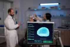 监控大脑活动屏幕神经学医疗实验室