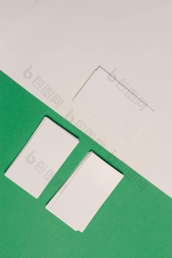 白色业务卡片文档色彩斑斓的背景办公室Copy-Space