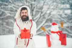 快乐一年快乐父亲玩雪人雪冬天走圣诞老人老人祝愿快乐圣诞节