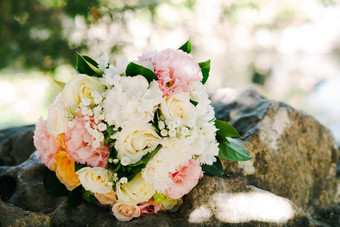 细节婚礼图像新娘新娘花束新鲜的花