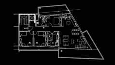 插图蓝图房子计划线框架模型建筑黑色的背景