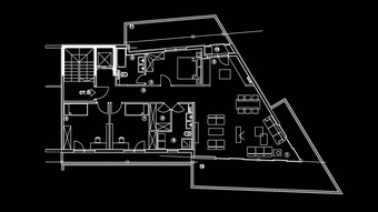 插图蓝图房子计<strong>划线</strong>框架模型建筑黑色的背景