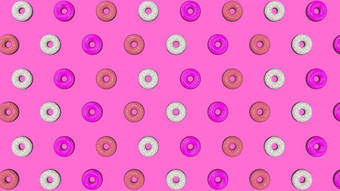 摘要色彩斑斓的动画背景明亮的甜甜圈呈现
