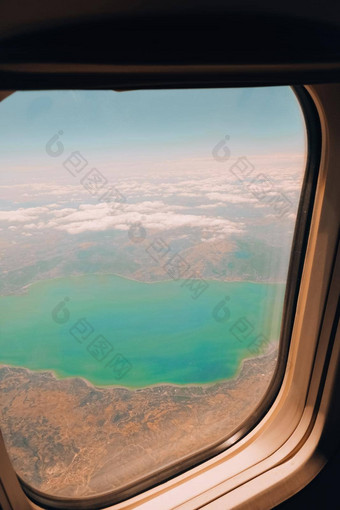 飞机飞行视图窗口飞机飞机飞机旅行空气飞机窗口视图云令人惊异的金毛茸茸的云移动温柔的