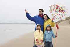 快乐家庭海滩伞