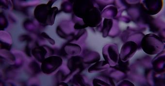 紫色的血细胞显微镜摘要背景d渲染