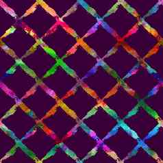 无缝的模式刷条纹格子彩虹水彩颜色紫罗兰色的背景画本地的画眉山庄纹理墨水几何元素重复织物打印覆盖背景布