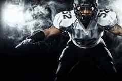 美国足球运动员球员头盔黑色的背景烟体育运动动机壁纸