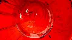 摘要背景泄漏红色的油漆桶黑色的背景红色的油漆倒黑色的背景艺术家有创意的概念油漆泄漏红色的彩色的背景
