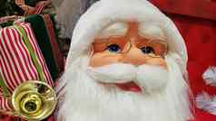 照片肖像快乐玩具娃娃圣诞老人老人袋礼物象征着未来圣诞节一年节日情绪假期概念