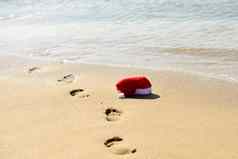 热带海海滩度假胜地圣诞节假期一年夏天假期概念