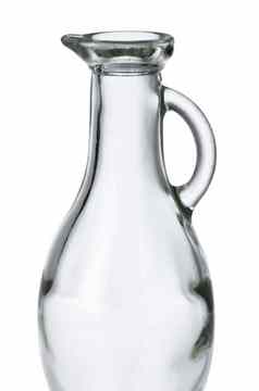 玻璃瓶石油孤立的白色