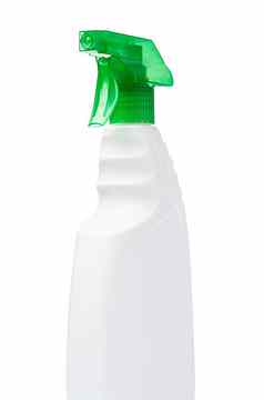 清洁喷雾瓶孤立的白色背景