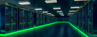 服务器房间数据中心备份矿业举办主机农场电脑架存储信息渲染