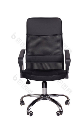 现代黑色的办公室扶手椅孤立的白色背景