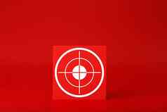 目标目标象征红色的多维数据集中间红色的背景概念得分设置目标