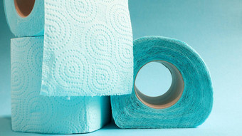 蓝色的卷现代厕所。。。纸蓝色的背景纸产品纸板袖卫生目的纤维素图样容易撕裂压<strong>花画</strong>