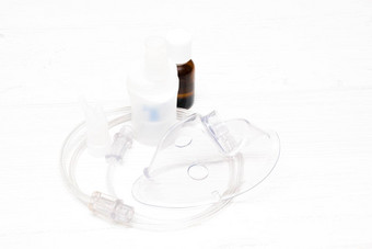 nhaler管面具光背景复制空间医学黑暗瓶吸入呼吸疾病概念