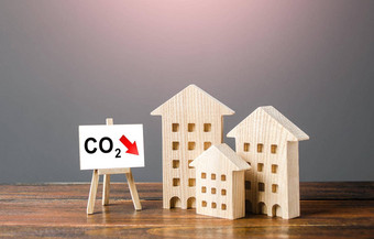 <strong>绿色</strong>房子画架碳二氧化物减少环境友好的改善公用事业公司能源效率影响环境减少温室气体排放<strong>低碳</strong>足迹