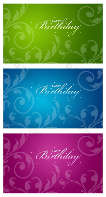 色彩斑斓的生日卡片