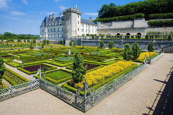 Villandry城堡花园indre-et-loire中心法国