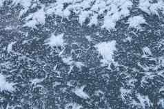 冻雪花冰摘要变形背景雪绘画冰表面