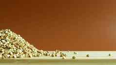 绿色荞麦种子木背景伟大的食物健康的燕麦有机生他们素食者食物概念健康的平衡饮食饮食复制空间