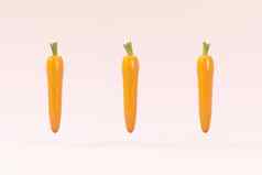 胡萝卜对象白色孤立的背景插图橙色胡萝卜橙色胡萝卜背景胡萝卜挂空气图形