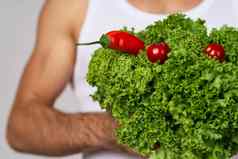 生菜叶蔬菜饮食食物健康特写镜头