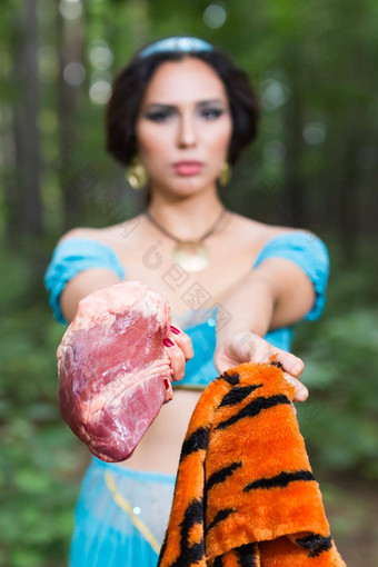 女人调用停止吃肉素食者运动杀死动物生态友好的行为保护动物