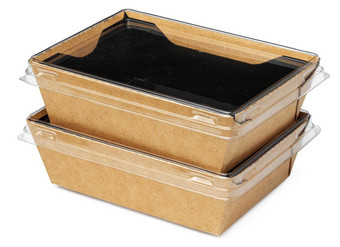 工艺包食物盒子透明的封面白色背景
