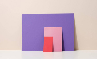 空白紫色的粉红色的纸板表纸影子白色表格模板摩天观景轮公告