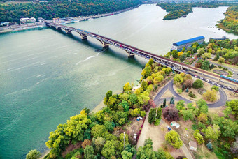 空中照片Dnipro桥基辅