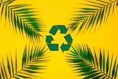 平躺旅行者配件棕榈树叶标志回收