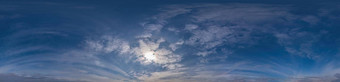 天空全景日出卷云云无缝的球形equirectangular格式完整的天顶图形游戏空中无人机学位全景照片天空更换