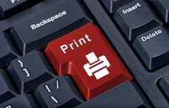 按钮键盘打印打印机图标