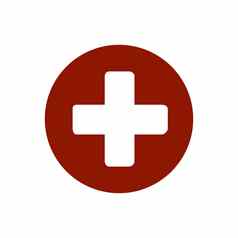 援助医疗标志平图标应用程序网站