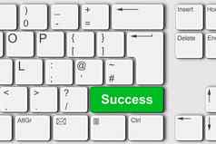 成功概念电脑键盘插图