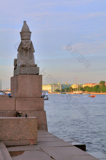俄罗斯圣彼得堡花岗岩狮身人面像