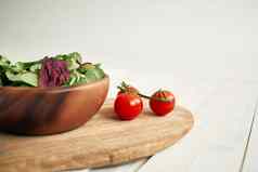 沙拉板成分新鲜的食物蔬菜厨房