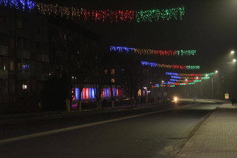 照明节日一年圣诞节晚上ima电消费城市晚上照明