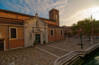 威尼斯意大利三建立的mendicoli教堂