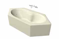 奶油彩色的六角浴缸不锈钢固定装置