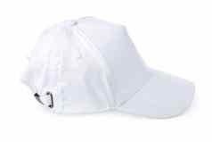 白色棒球帽孤立的白色背景